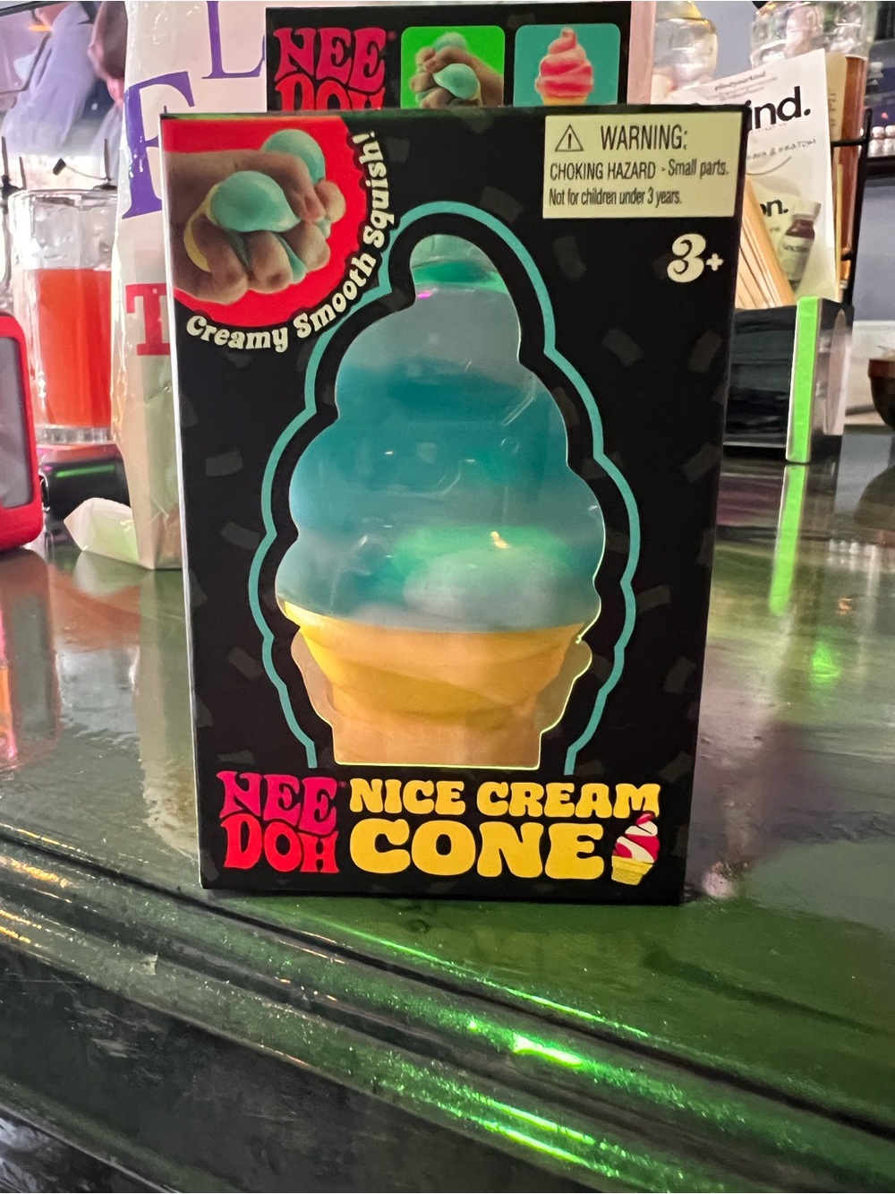 Nee-Doh Nice Cream Cone - Blue & Yellow Ice Cream Squishy Toy